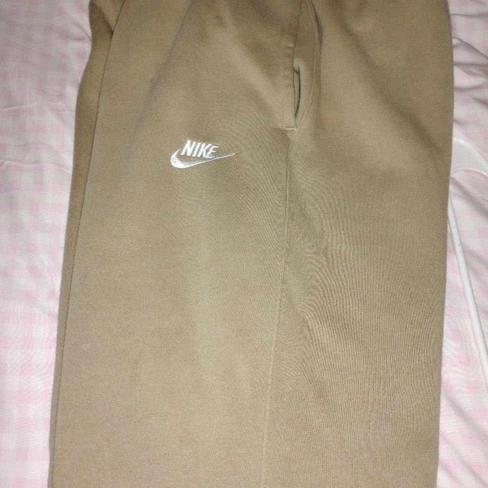 Tan Nike sweatpants